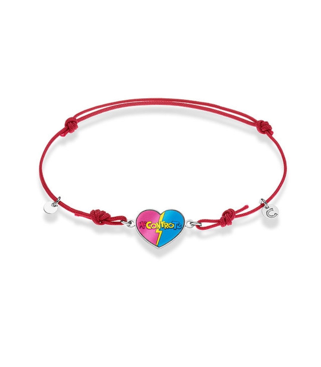 Bracciale cordino cuore in Argento - Collezione ME CONTRO TE