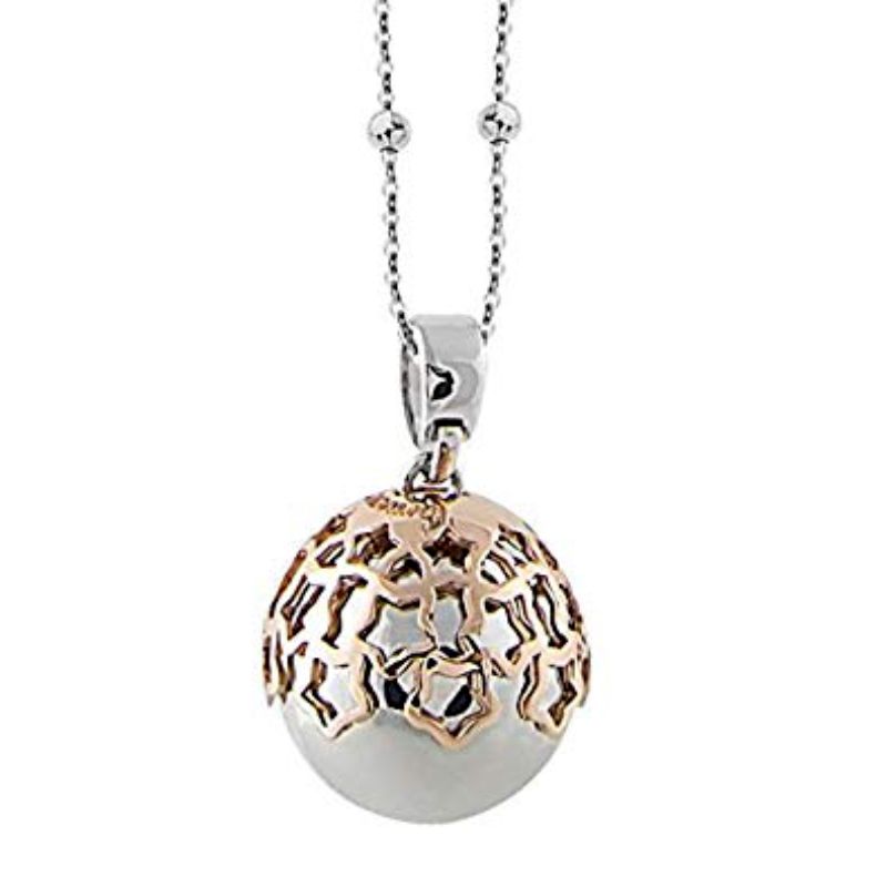 Collana bicolor con ciondolo sonoro e traforo stellato (BOCCADAMO) - TRGR03