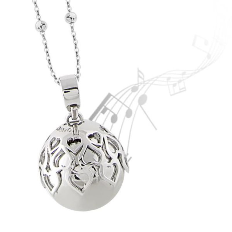 Collana con ciondolo sonoro e cuori traforati (BOCCADAMO) - TRGR01