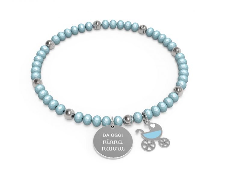 Bracciale 10 Buoni Propositi Azzurro Da oggi ninna nanna - B5480/AZ