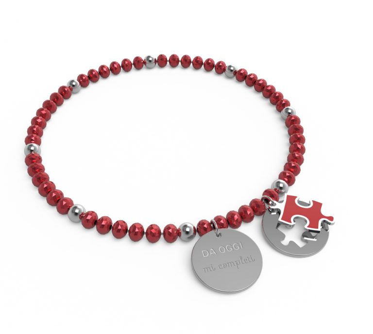 Bracciali 10 Buoni Propositi Rosso Da Oggi mi completi - B5483