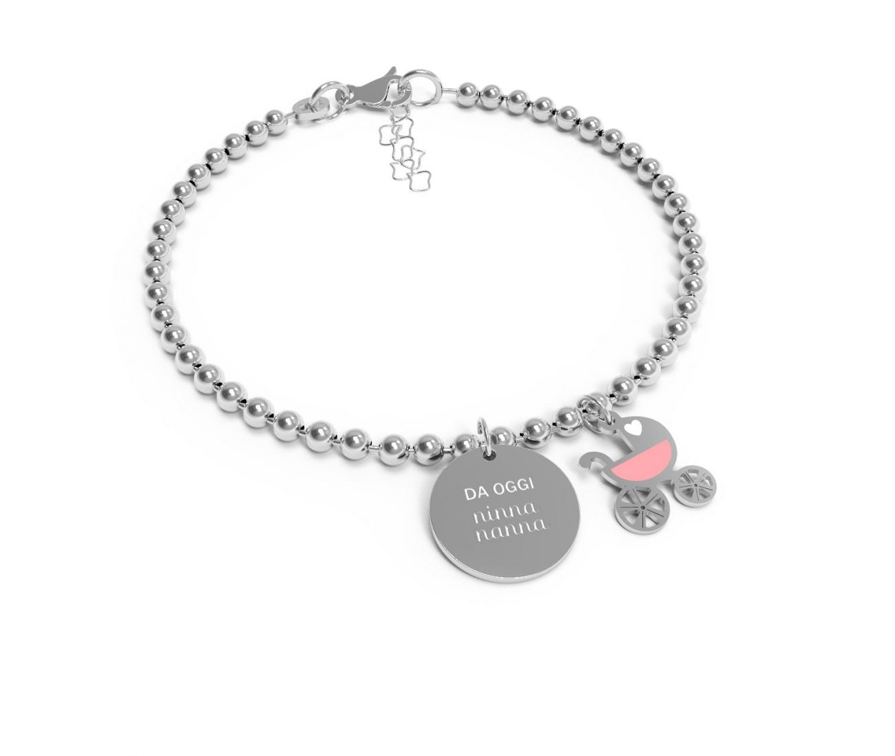 Bracciale 10 Buoni Propositi Acciaio DA OGGI ninna nanna - B5488/RO