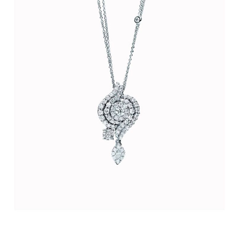 Collana in oro bianco 18 KT Recarlo della collezione Bisanzio - P08FA426/130 - 45