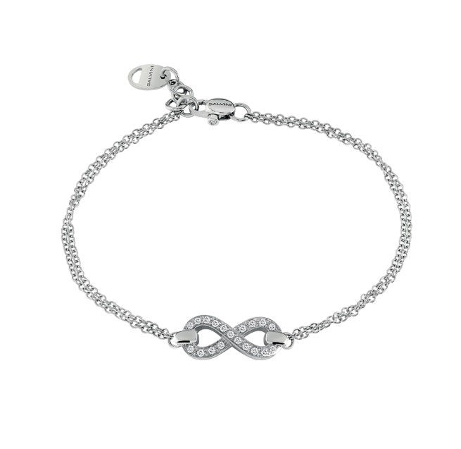 Bracciale Infinito in oro bianco e diamanti Salvini - 20085546