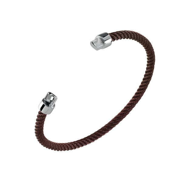 Bracciale Componibile in acciaio brunito marrone con inserti in argento Salvini - 20085449