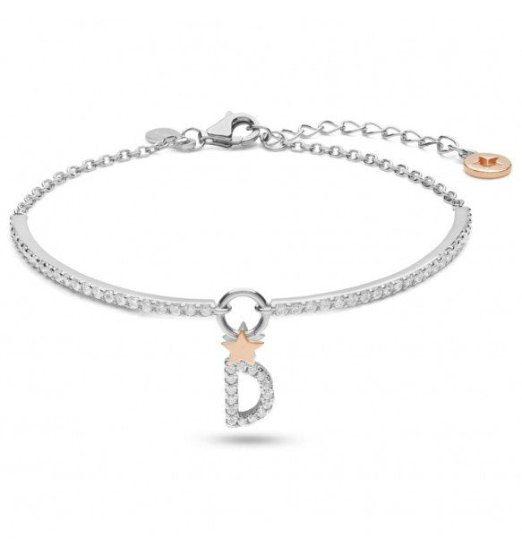 Bracciale Comete gioielli Stella lettera D donna BRA 180