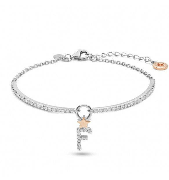 Bracciale Comete gioielli Stella lettera F donna BRA 182