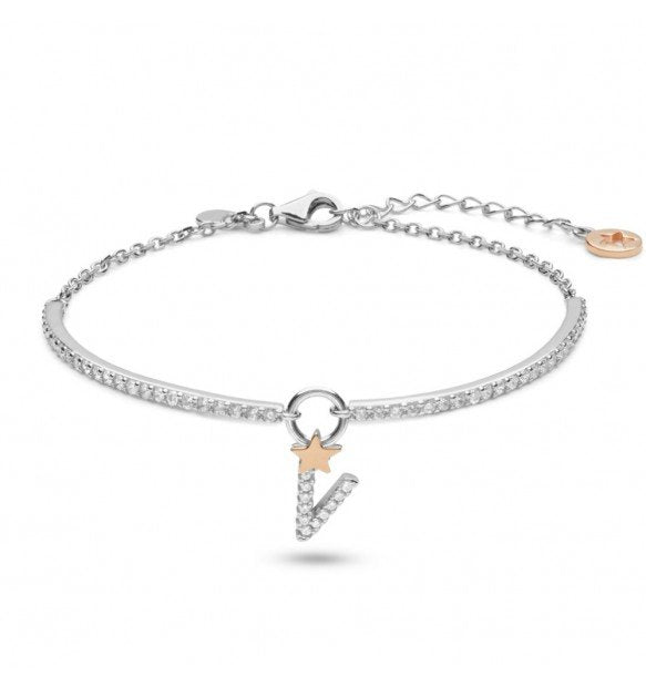 Bracciale Comete gioielli Stella lettera V donna BRA 198