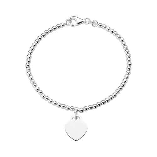 Bracciale Medaglia Cuore Rodio Amen
