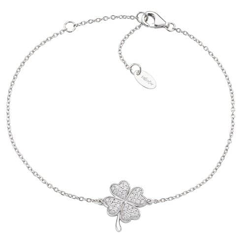 Bracciale Quadrifoglio Zirconato Rodio Amen