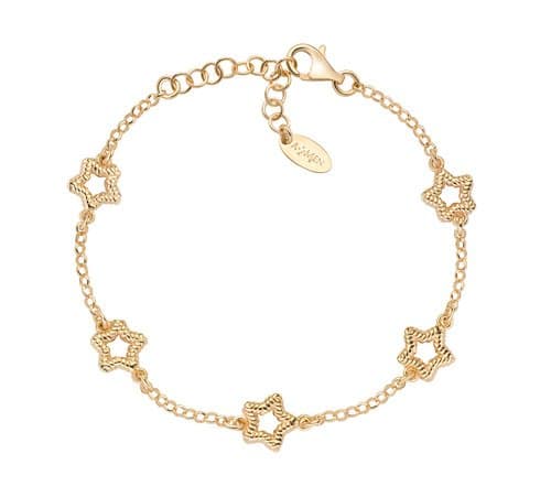 Bracciale Stella Multipla Godronato Dorato Amen