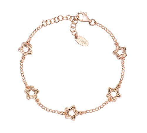 Bracciale Stella Multipla Godronato Rosè Amen