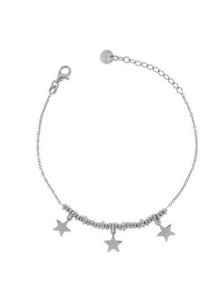Braccialetto microanelli 3 stelle argento Rue Des Mille
