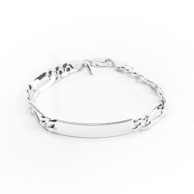 Bracciale da uomo a piastra in argento 925