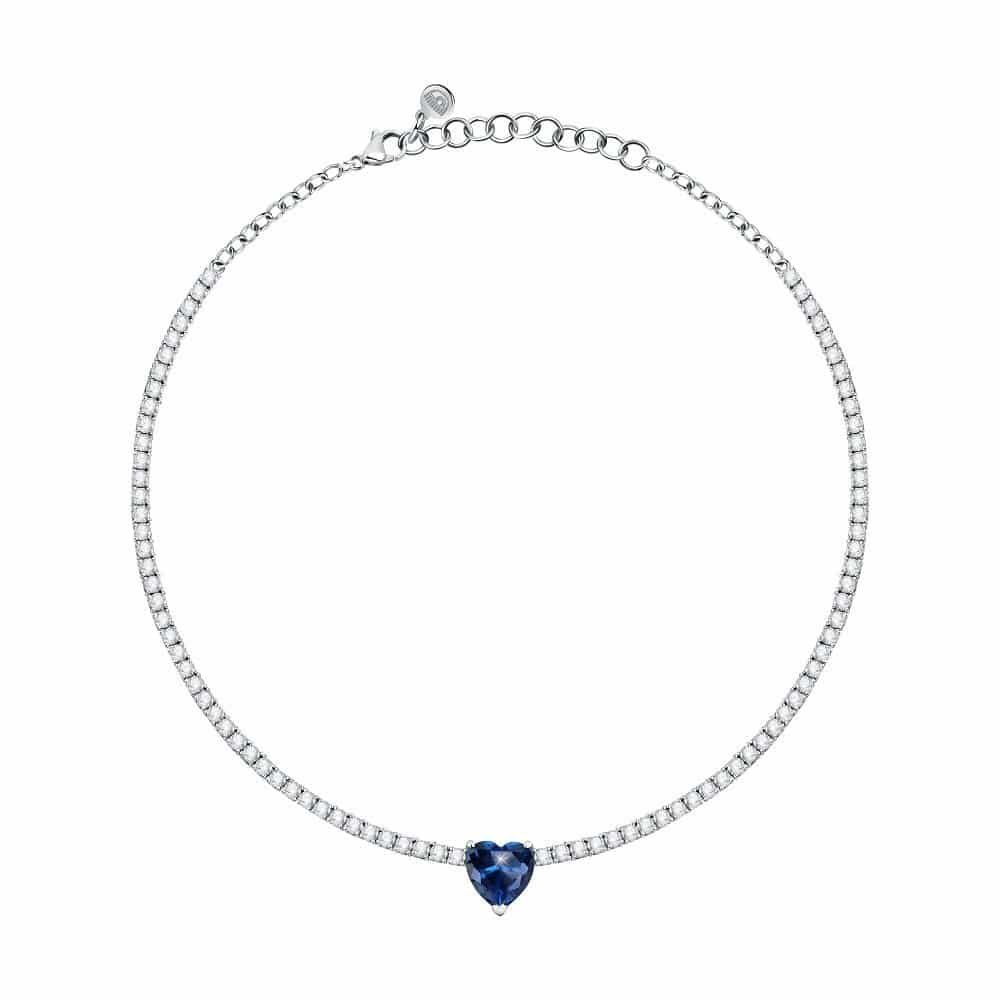 Chiara Ferragni Collana Diamond Heart In Acciaio Con Zirconi Argento Da 37-42cm J19AUV03