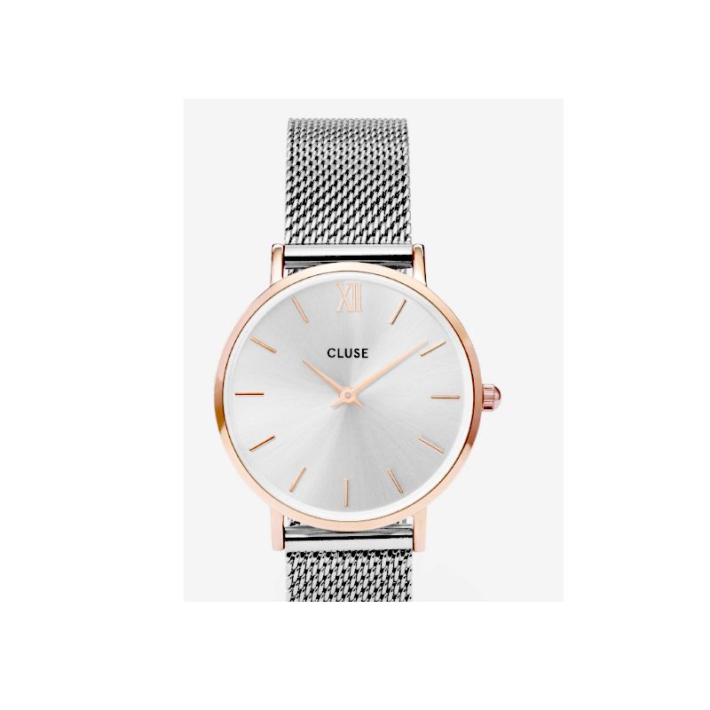 Orologio donna Minuit Mesh Rose Gold Silver/Silver (cluse) - CW0101203004