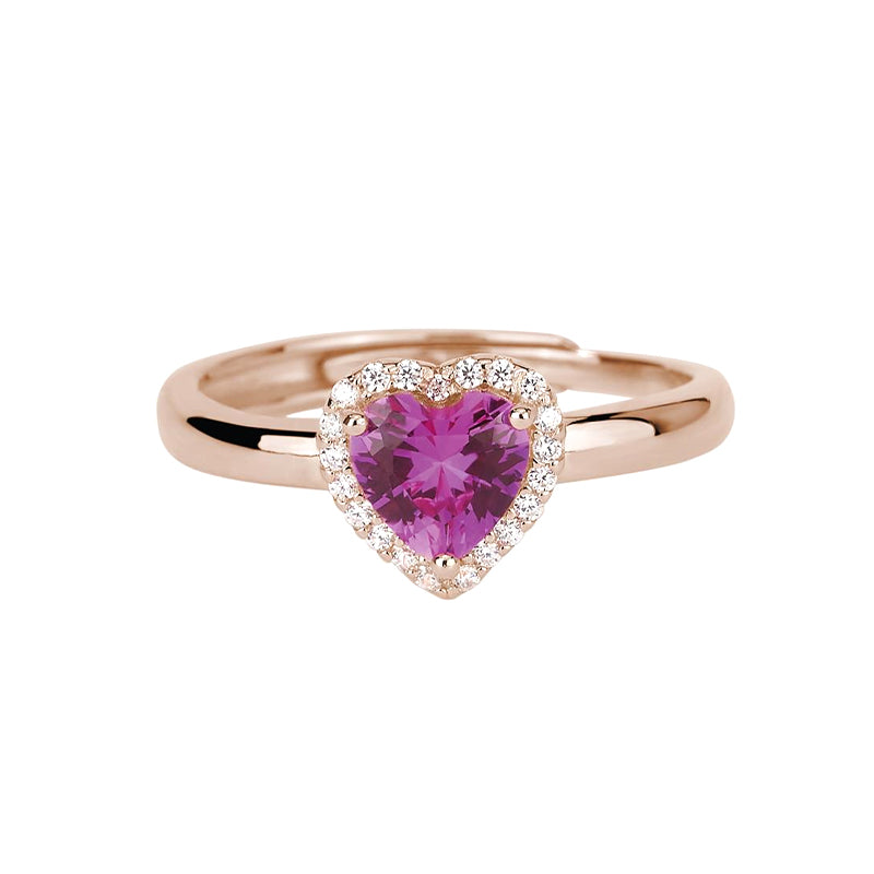 Anello donna argento con cuore pietra tormalina | Mabina