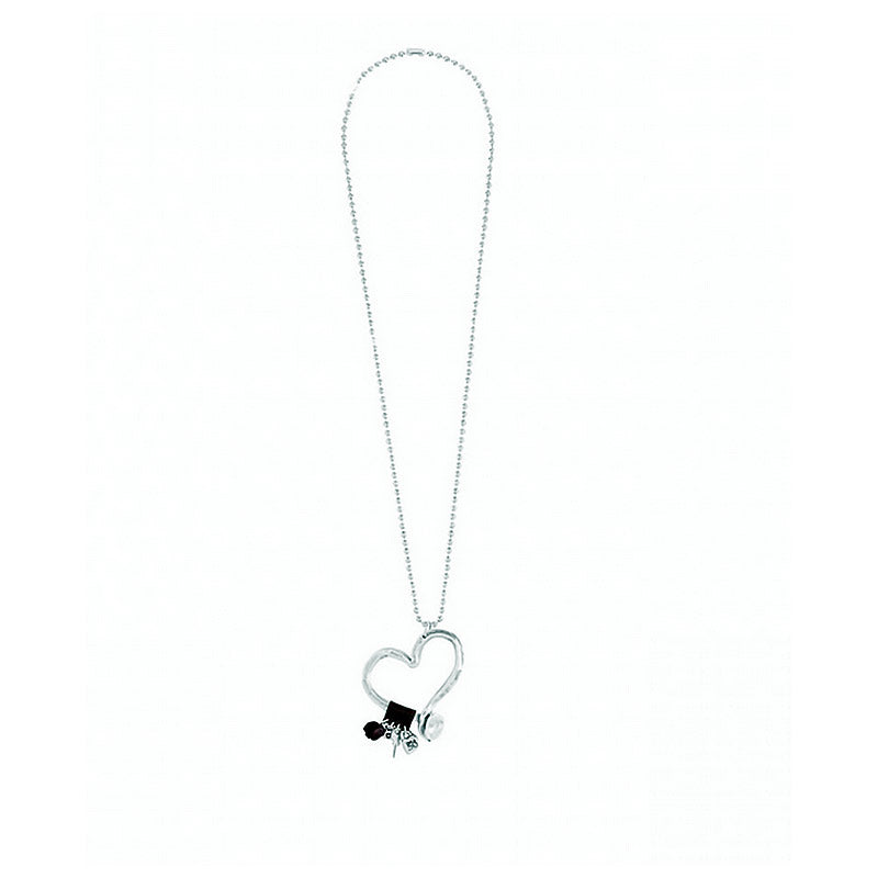 Collana a cuore Flechazo UNOde50 della collezione Classicos Plata - Cuero - COL0474MTMR