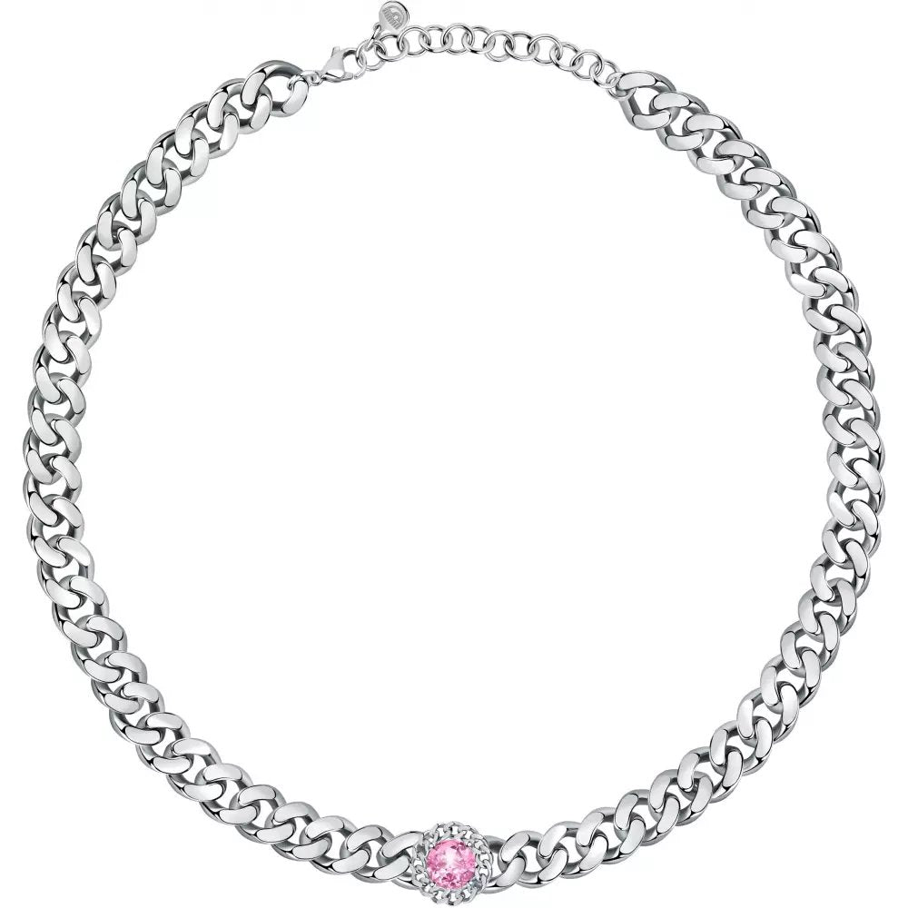 Collana Chiara Ferragni Donna Chain 38-4 Cm Zirconi Silver Pink J19AUW20