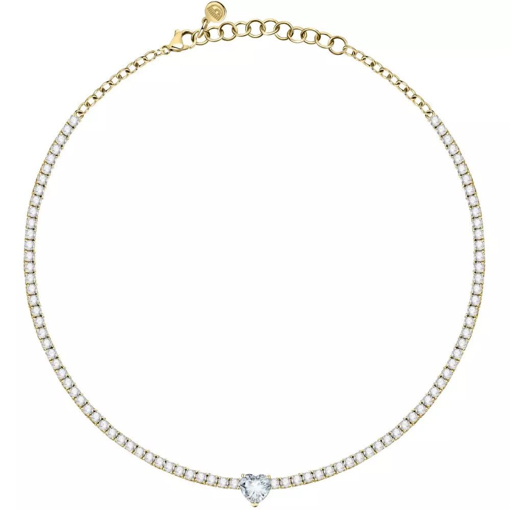 Collana Chiara Ferragni Donna Diamond Heart 37-5 Cm Placcato Oro Giallo 18 Kt Zirconi J19AUV04