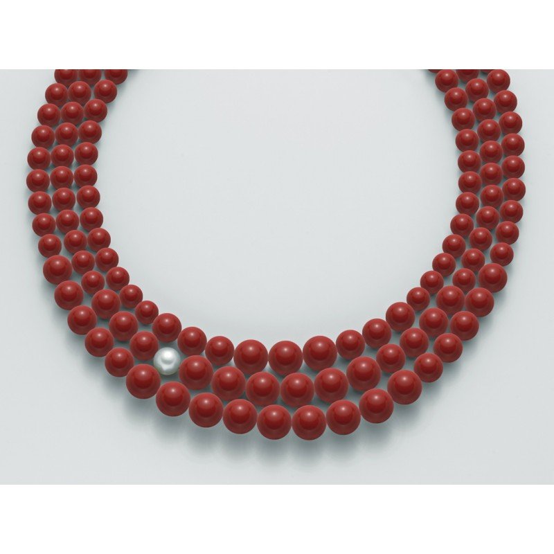 COLLANA MILUNA PCL4668 CORALLO ROSSO