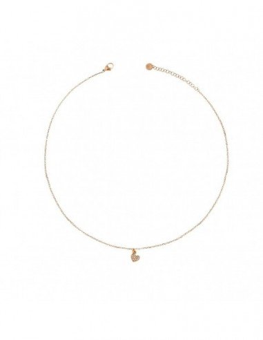 Collana Rue des Mille Stardust  GRZ-011 CUO Cuore  Dorata
