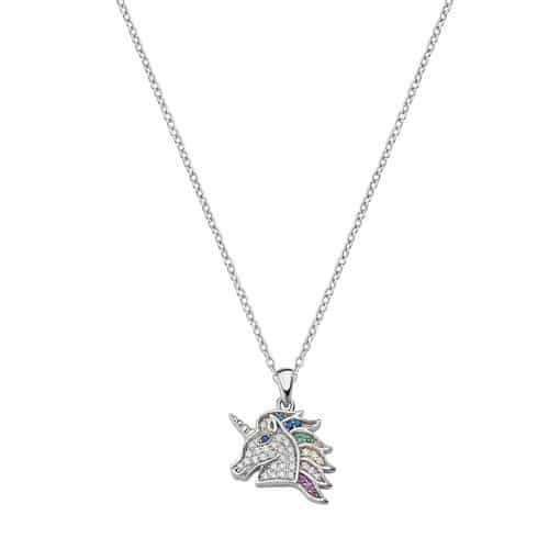 Collana Unicorno Zirconato Multicolor Amen