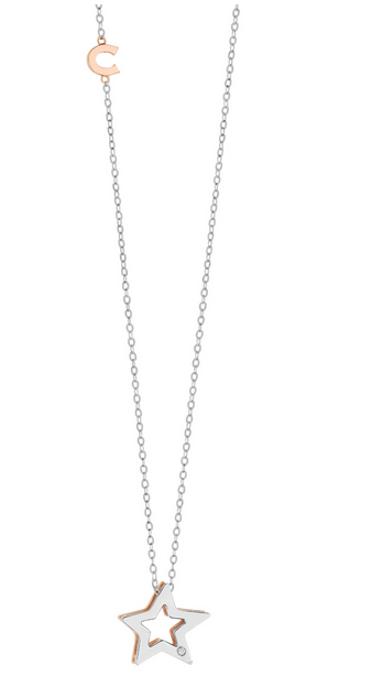 Collana in oro bianco e rosa 18 KT Comete Gioielli della collezione Stella - GLB1449