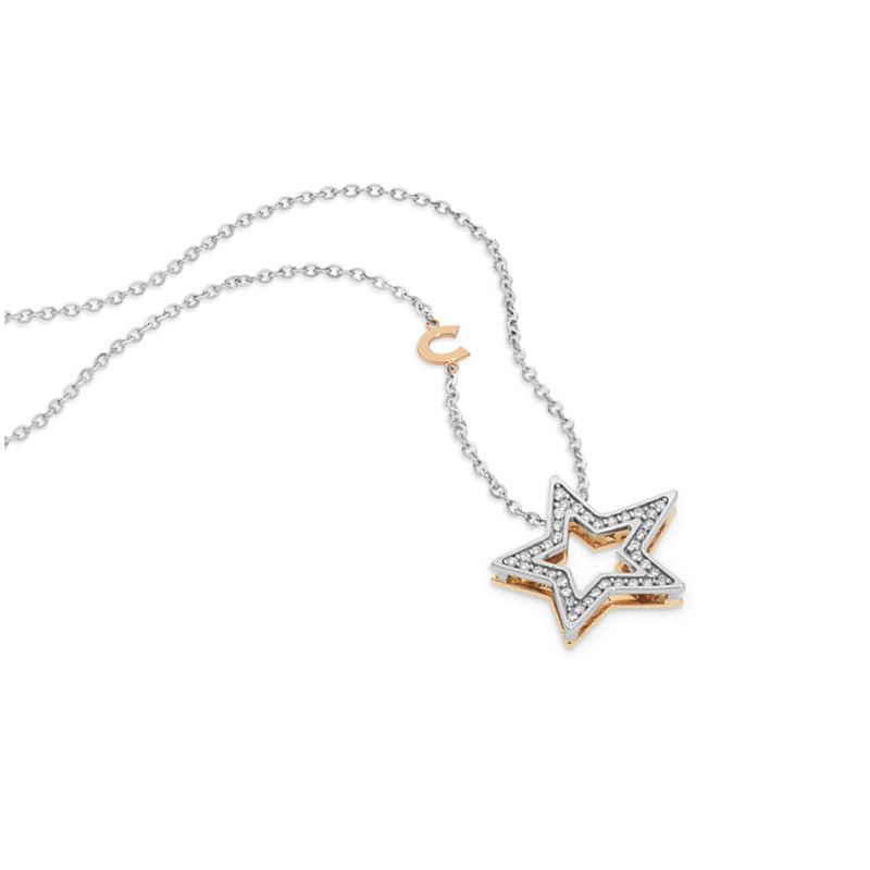 Collana in oro bianco e rosa 18 KT Comete Gioielli della collezione Stella - GLB1446