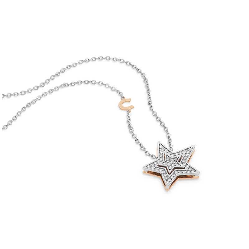 Collana in oro bianco e rosa 18 KT Comete Gioielli della collezione Stella - GLB1446