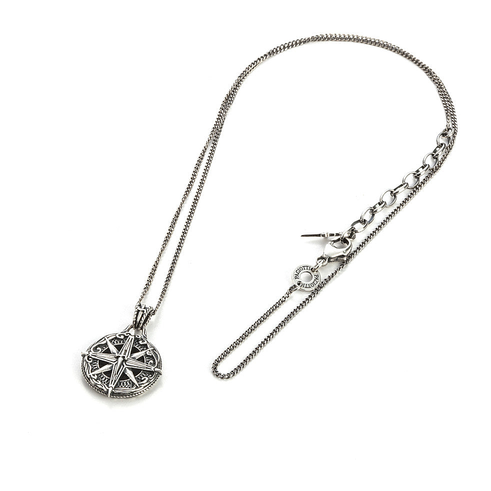 collana uomo gioielli Cesare Paciotti Silver Compass