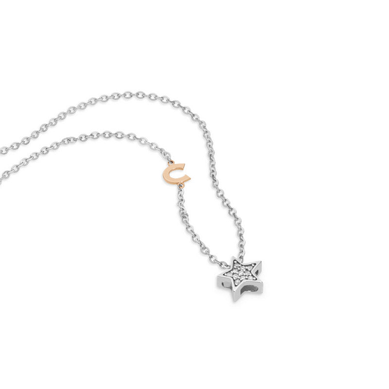 Collana in oro bianco e rosa 18 KT Comete Gioielli della collezione Stella - GLB1446