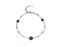 Bracciale MILUNA argento 925 e perle TERRA E MARE - PBR3017 Corallo
