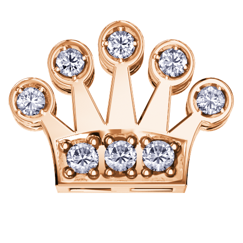 ELEMENTS DONNA ORO CHARM UNISEX ELEMENTI PAVE' ORO DIAMANTI E COLORE