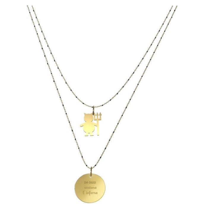 Collana 10 Buoni Propositi gold DA OGGI scateno l'inferno - N9841/N
