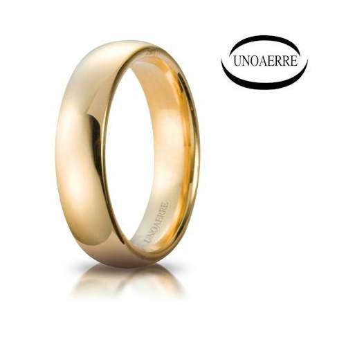 Fede oro giallo 4 mm comoda Unoaerre