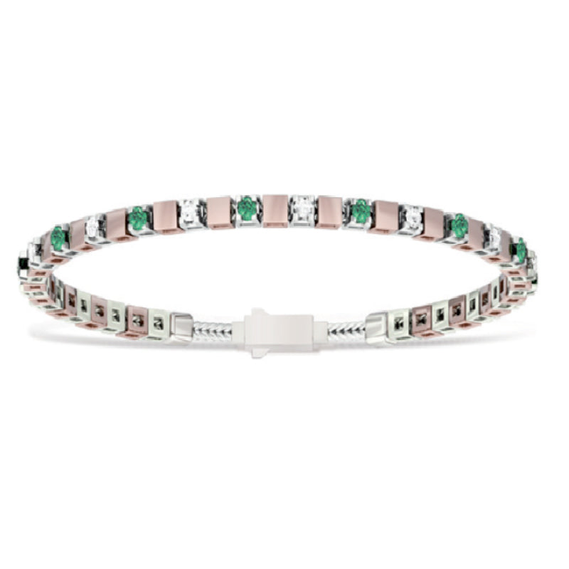 Griffe Oro Bianco con Smeraldo ELEMENTS (DonnaOro) - DCHE3312