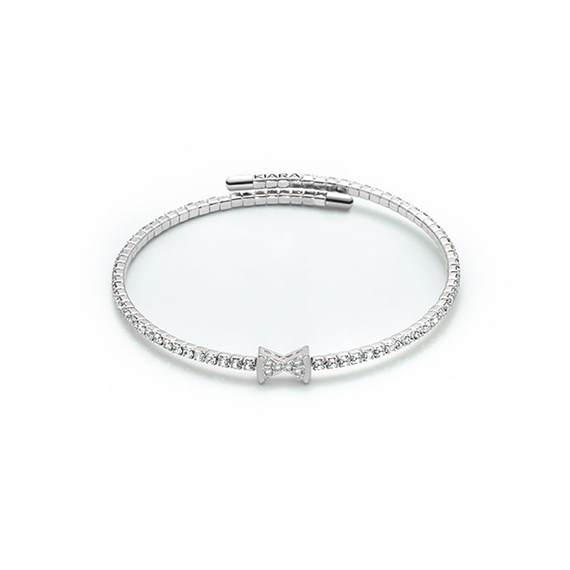 Bracciale Kiara con fiocco e zirconi in ottone - KBRD1148B