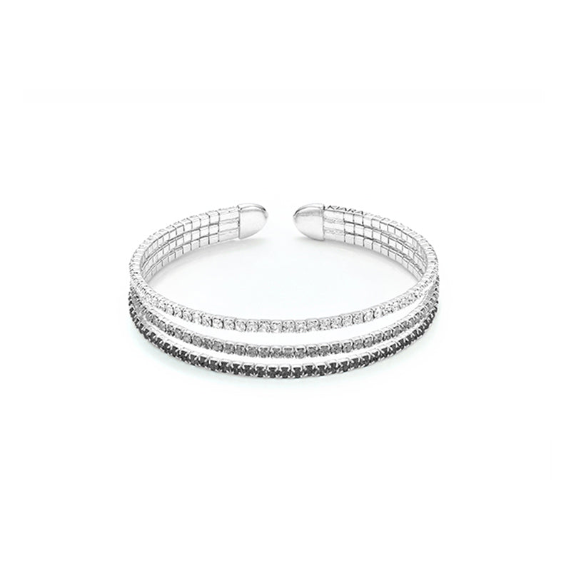 Bracciale Kiara tennis in ottone 3 fili con zirconi Art.KBRD1272B