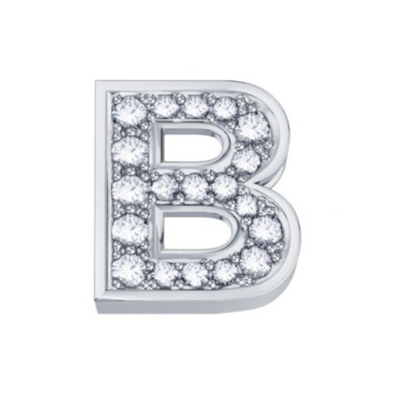 Elemento lettera B in oro bianco e diamanti ELEMENTS (DonnaOro) - DCHF3319B.003