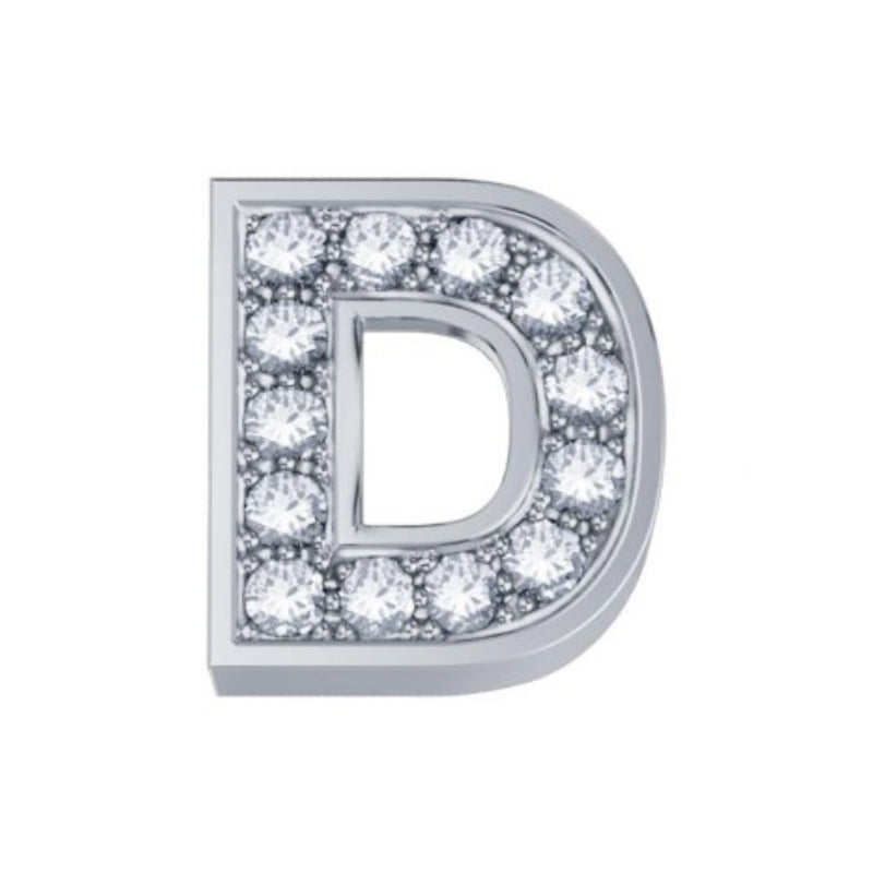 Elemento lettera D in oro bianco e diamanti ELEMENTS (DonnaOro) - DCHF3319D.002