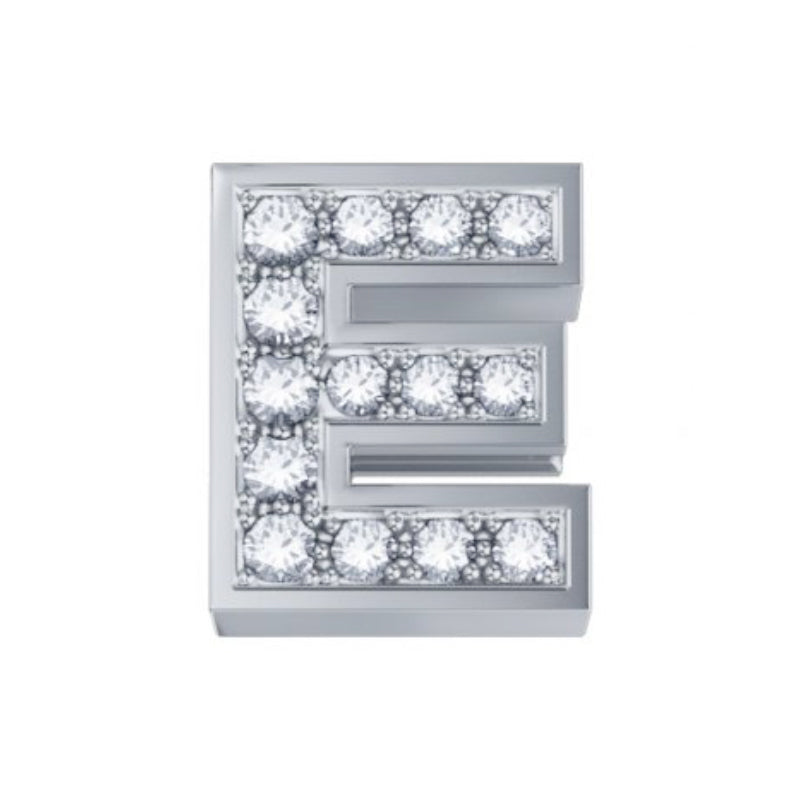 Elemento lettera E in oro bianco e diamanti ELEMENTS (DonnaOro) - DCHF3319E.002