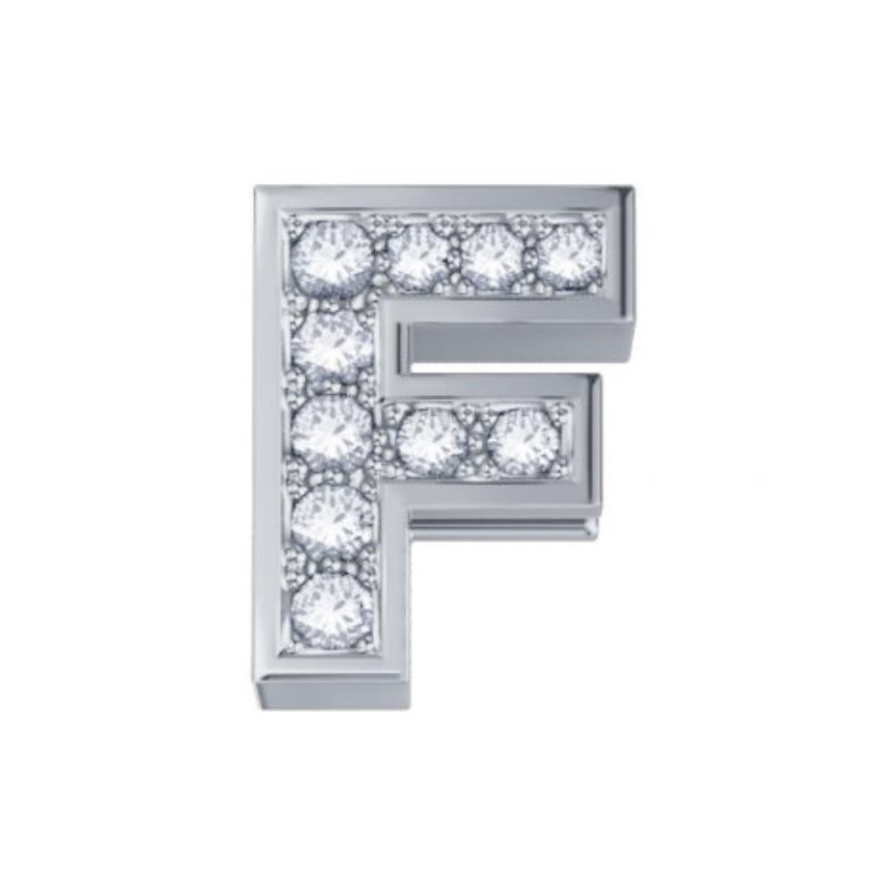 Elemento lettera F in oro bianco e diamanti ELEMENTS (DonnaOro) - DCHF3319F.002