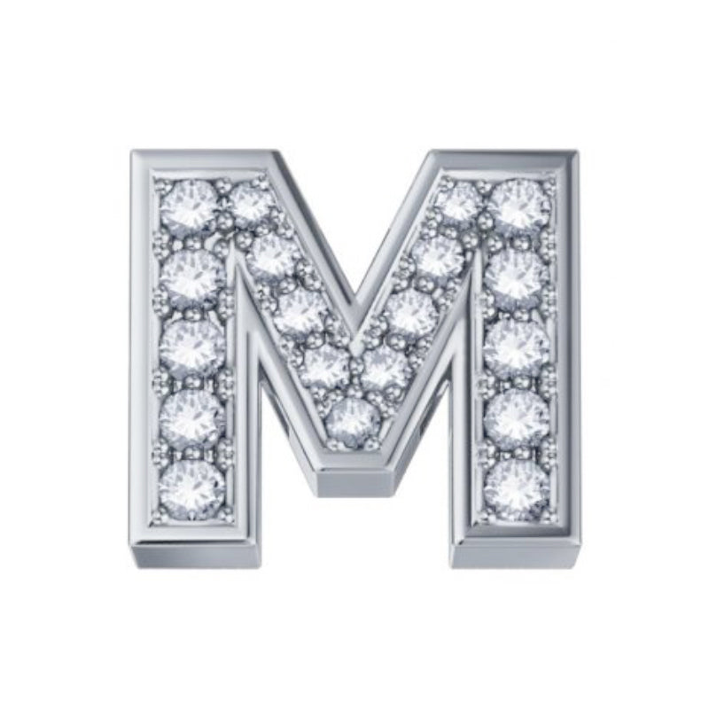 Elemento lettera M in oro bianco e diamanti ELEMENTS (DonnaOro) - DCHF3319M.002
