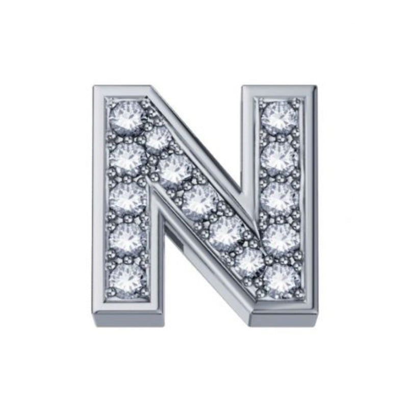 Elemento lettera N in oro bianco e diamanti ELEMENTS (DonnaOro) -DCHF3319N.002