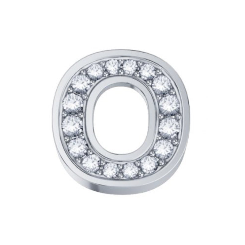 Elemento lettera O in oro bianco e diamanti ELEMENTS (DonnaOro) - DCHF3319O.002