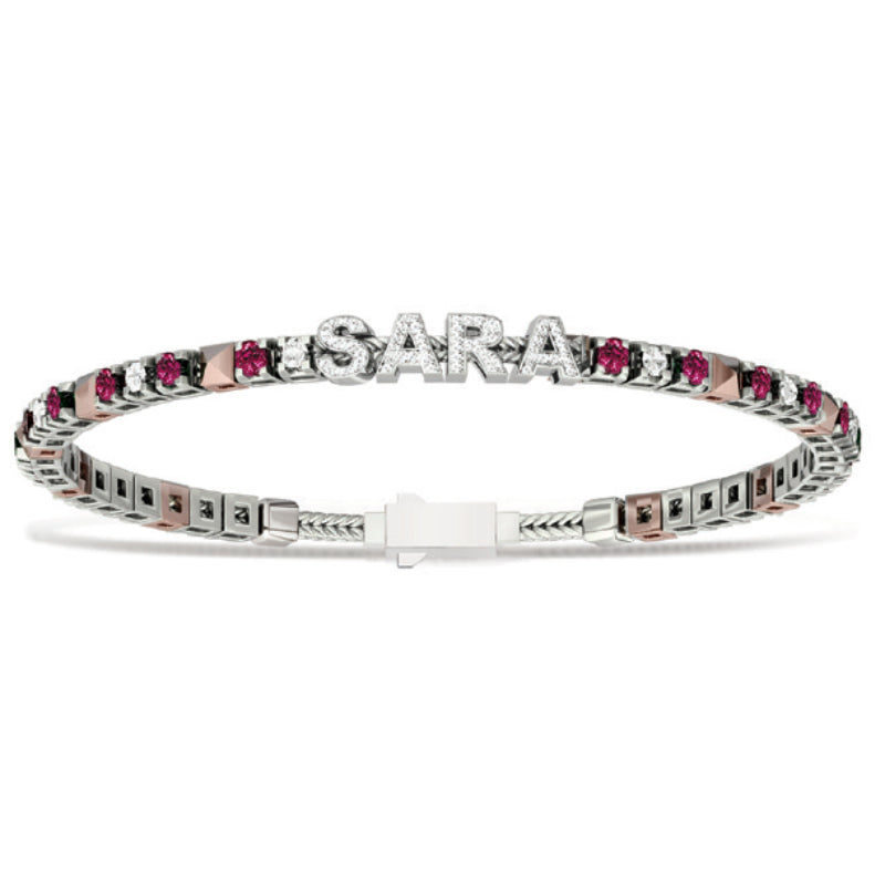 Elemento lettera N in oro bianco e diamanti ELEMENTS (DonnaOro) -DCHF3319N.002
