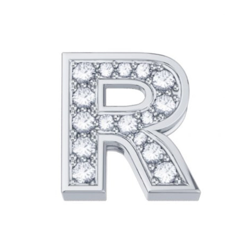 Elemento lettera R in oro bianco e diamanti ELEMENTS (DonnaOro) - DCHF3319R.002