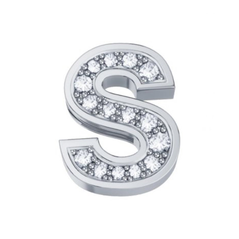Elemento lettera S in oro bianco e diamanti ELEMENTS (DonnaOro) - DCHF3319S.002