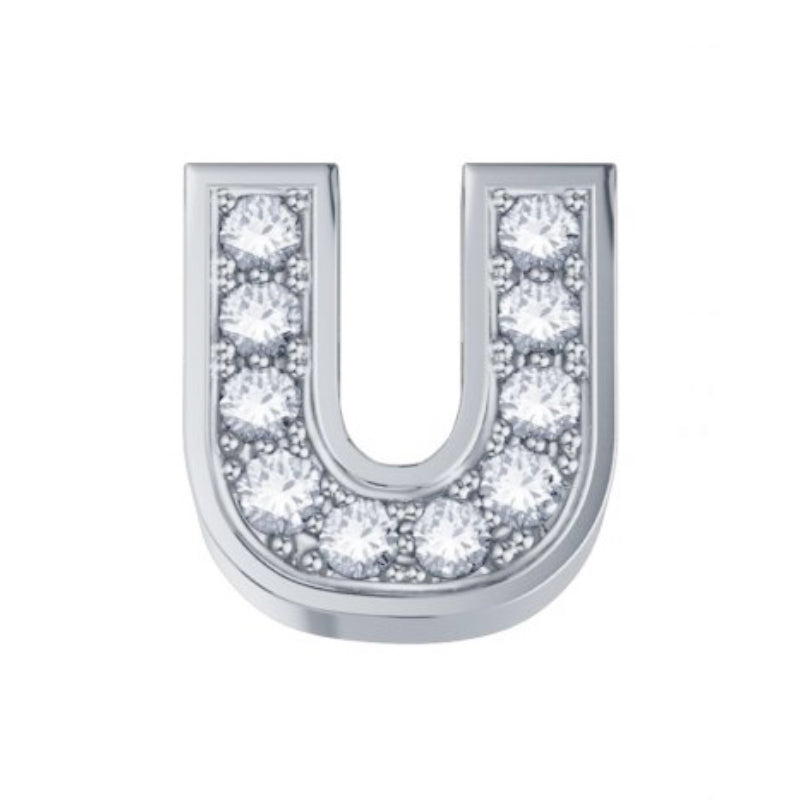 Elemento lettera U in oro bianco e diamanti ELEMENTS (DonnaOro) - DCHF3319U.002